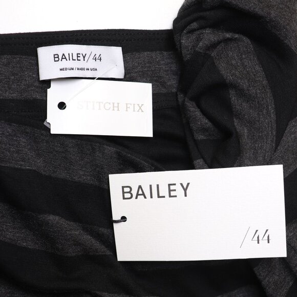 NWT Bailey 44 for Stitch Fix Galley Down Dress Stretch Knit Stripe Charcoal‎ M - Picture 5 of 6